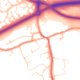 Daytime road noise heatmap for CW9 8JA