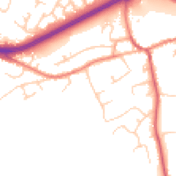 Daytime road noise heatmap for CW9 8JG