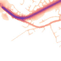 Daytime road noise heatmap for CW9 8JL