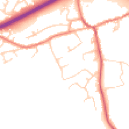 Daytime road noise heatmap for CW9 8JN