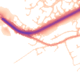 Daytime road noise heatmap for CW9 8JP