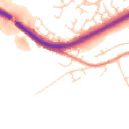 Daytime road noise heatmap for CW9 8JS