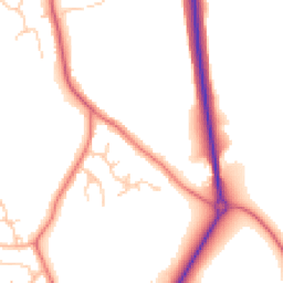 Daytime road noise heatmap for CW9 8LH