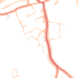 Daytime road noise heatmap for CW9 8LT