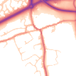 Daytime road noise heatmap for CW9 8NJ