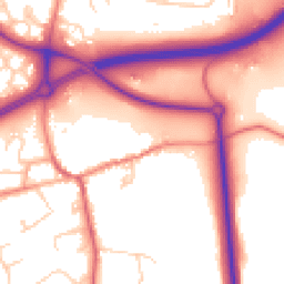 Daytime road noise heatmap for CW9 8NP