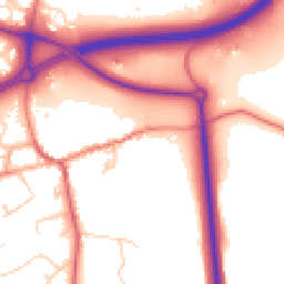 Daytime road noise heatmap for CW9 8NQ