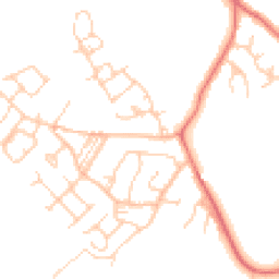 Daytime road noise heatmap for CW9 8NU