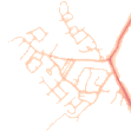 Daytime road noise heatmap for CW9 8PA