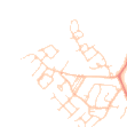 Daytime road noise heatmap for CW9 8PD