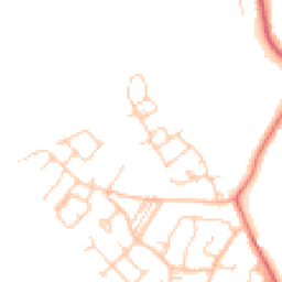 Daytime road noise heatmap for CW9 8PW