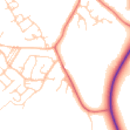 Daytime road noise heatmap for CW9 8QD