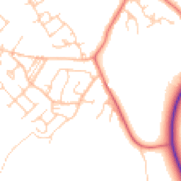 Daytime road noise heatmap for CW9 8QE