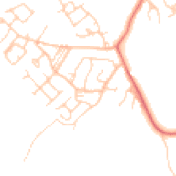 Daytime road noise heatmap for CW9 8QG