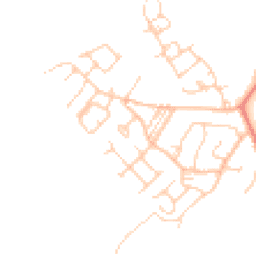 Daytime road noise heatmap for CW9 8QW