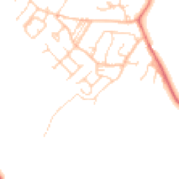Daytime road noise heatmap for CW9 8RG