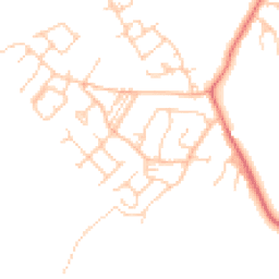 Daytime road noise heatmap for CW9 8RT
