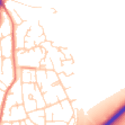 Daytime road noise heatmap for CW9 8SG