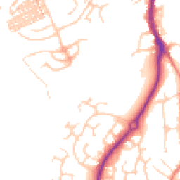 Daytime road noise heatmap for CW9 8SQ