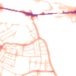 Daytime road noise heatmap for DA10 0AJ
