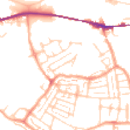 Daytime road noise heatmap for DA10 0LU