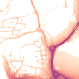 Daytime road noise heatmap for DA10 1AN