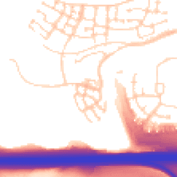 Daytime road noise heatmap for DA10 1BW