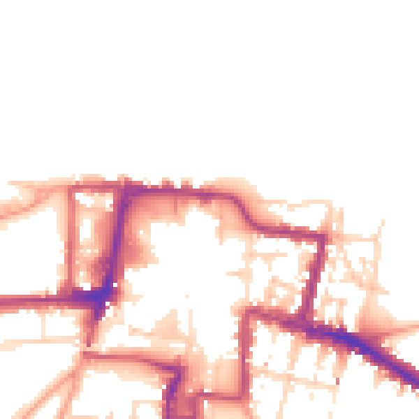Daytime road noise heatmap for DA11 0BQ