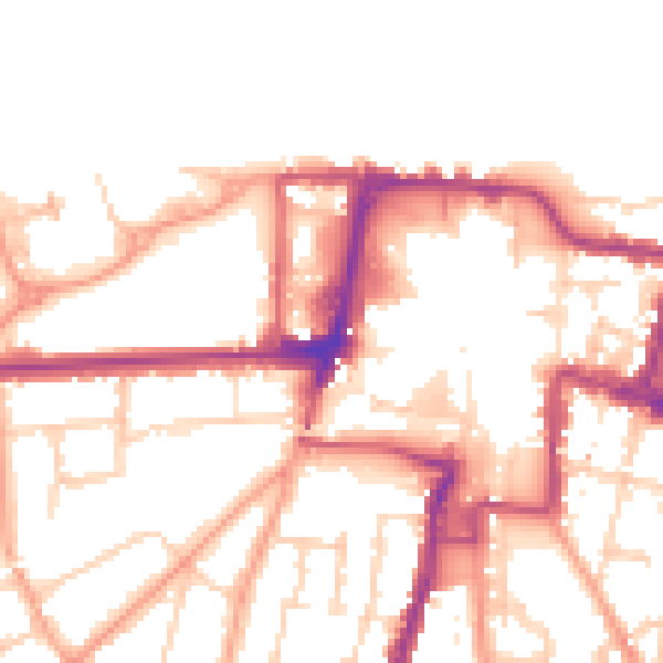 Daytime road noise heatmap for DA11 0DE