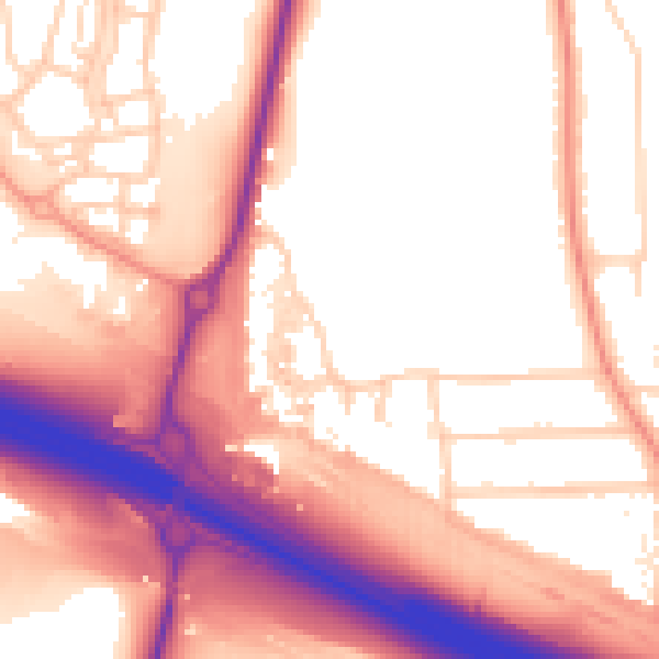 Daytime road noise heatmap for DA11 7NZ