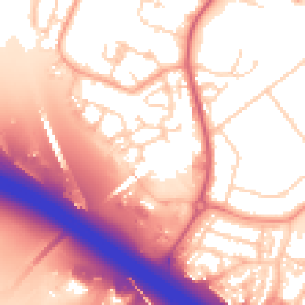 Daytime road noise heatmap for DA11 8FA