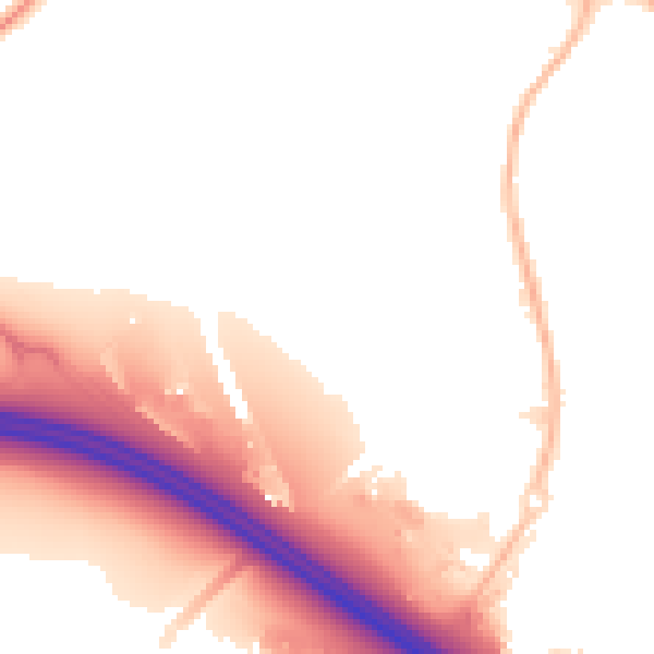 Night-time road noise heatmap for DA11 8FW