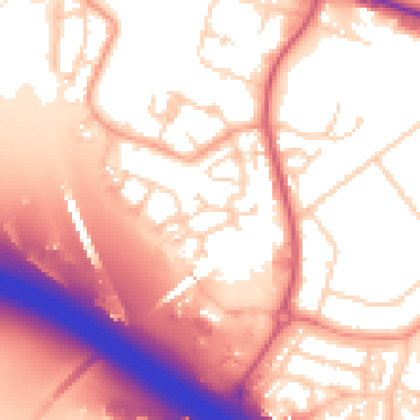 Daytime road noise heatmap for DA11 8GE