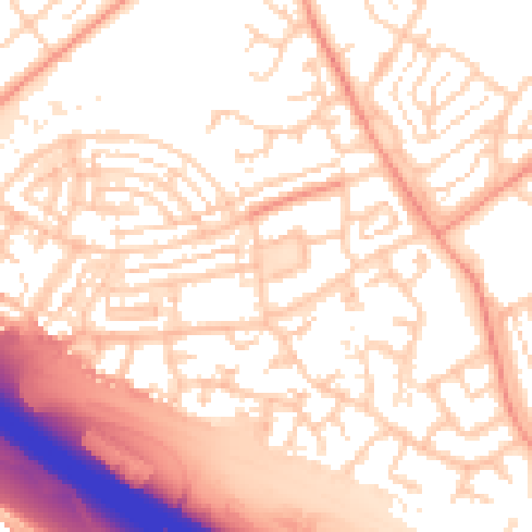 Daytime road noise heatmap for DA11 8NL