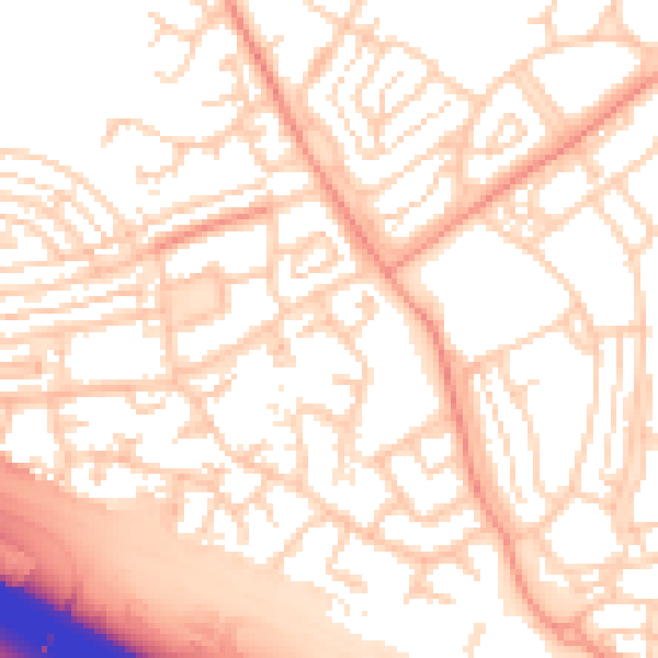 Daytime road noise heatmap for DA11 8PU