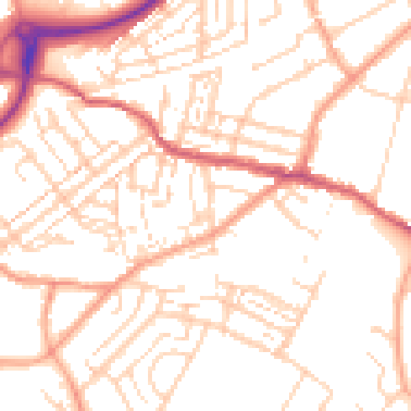 Daytime road noise heatmap for DA11 8RJ