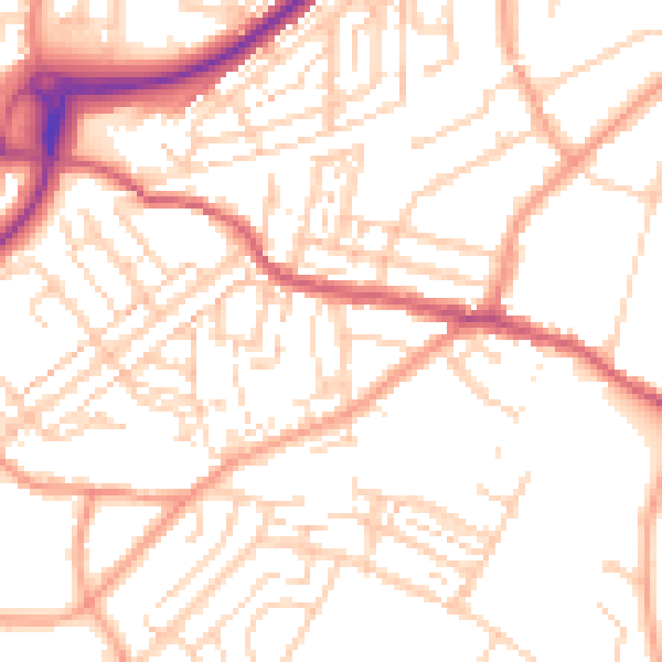 Daytime road noise heatmap for DA11 8RS