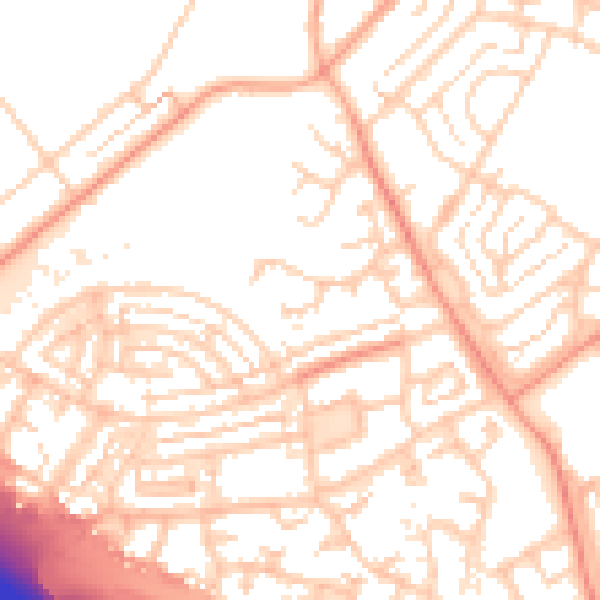 Daytime road noise heatmap for DA11 8SL