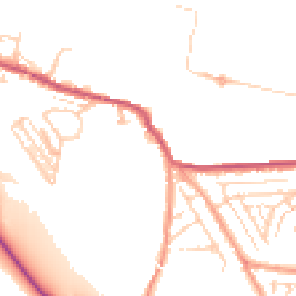 Daytime road noise heatmap for DA11 9ET