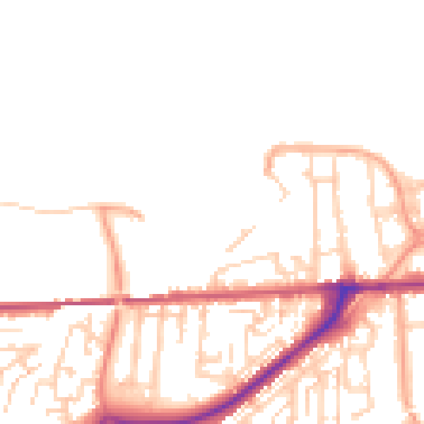 Daytime road noise heatmap for DA11 9GP