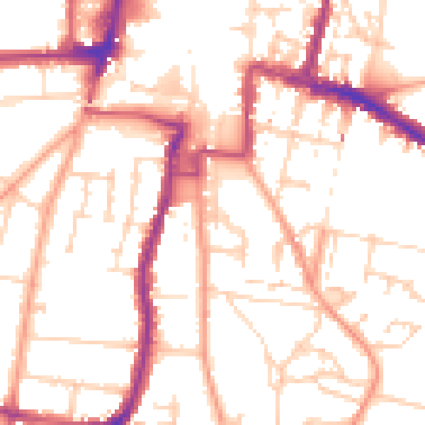 Daytime road noise heatmap for DA12 1AB