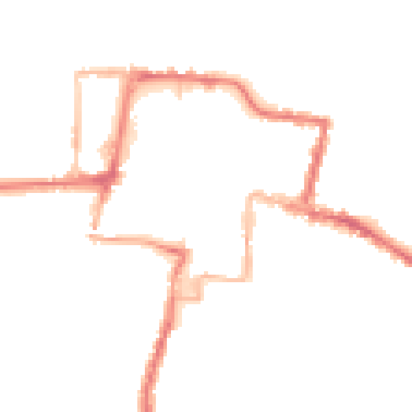 Night-time road noise heatmap for DA12 1AH