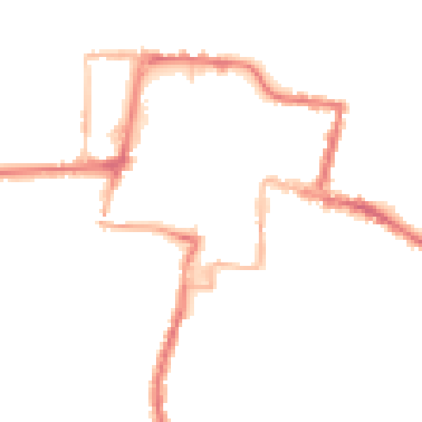 Night-time road noise heatmap for DA12 1AP