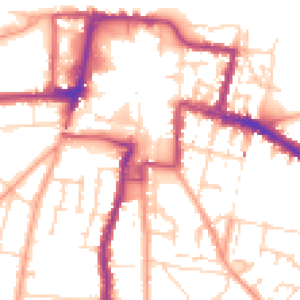 Daytime road noise heatmap for DA12 1AS