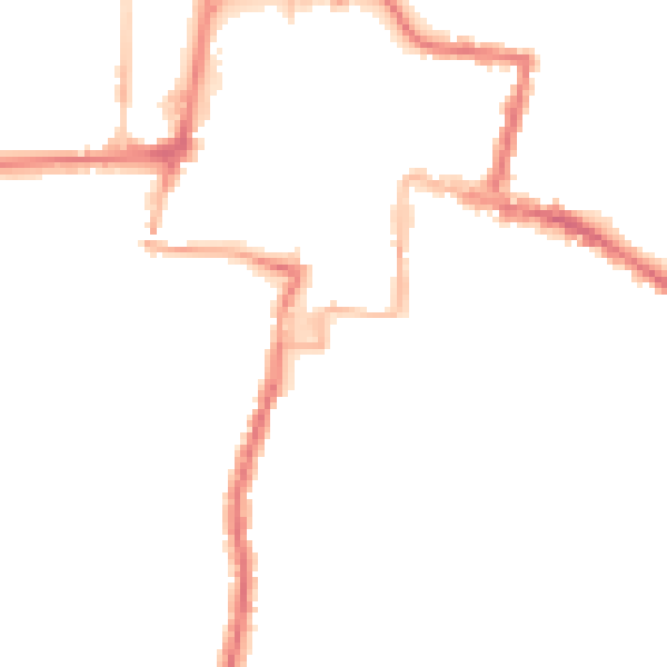 Night-time road noise heatmap for DA12 1BA