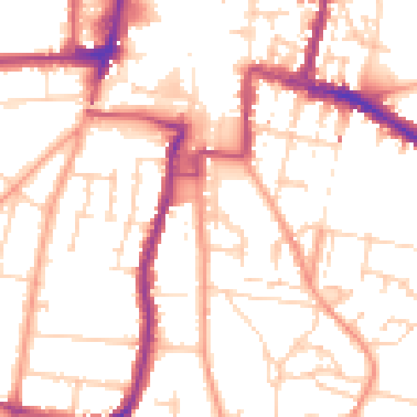 Daytime road noise heatmap for DA12 1BB