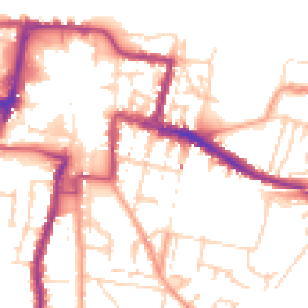 Daytime road noise heatmap for DA12 1BF