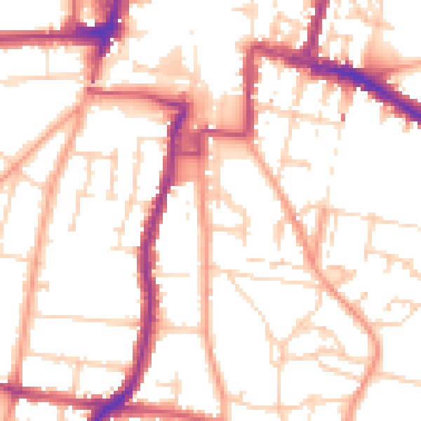 Daytime road noise heatmap for DA12 1BJ