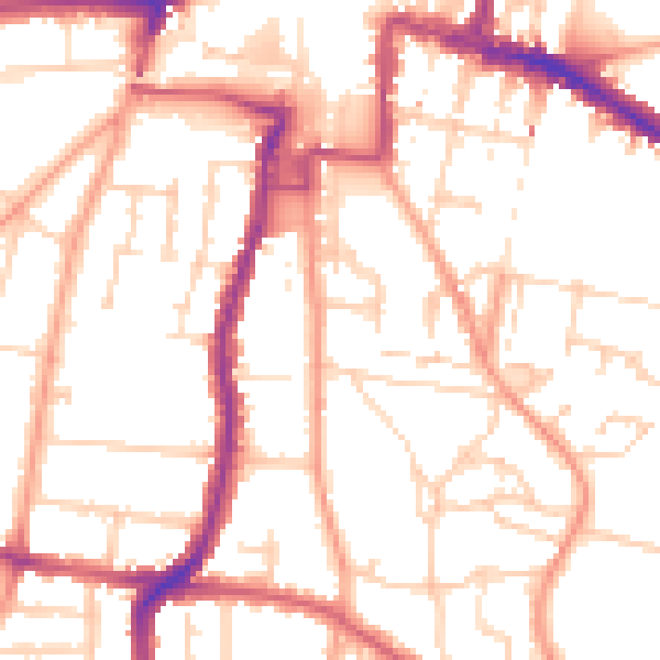 Daytime road noise heatmap for DA12 1BN