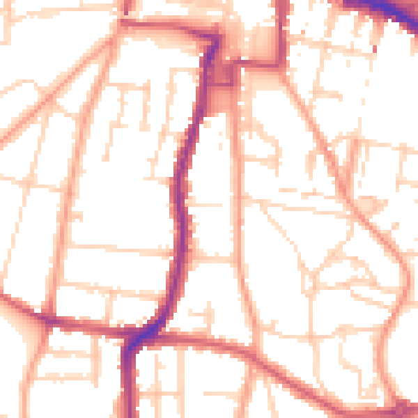 Daytime road noise heatmap for DA12 1BS